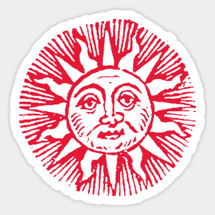 The Sun's Face - Medieval Graphic Sticker